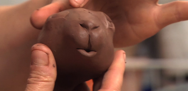 Sculpting Eyes in Clay