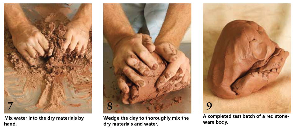 mixing clay steps 7-9